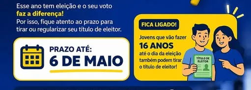 Prazo para regularização do título de eleitor segue até 6 de maio