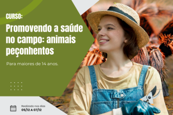 Curso: Promovendo a saúde no campo: animais peçonhentos