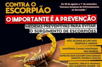 Semana Estadual de Enfrentamento ao Escorpião no Estado de São Paulo
