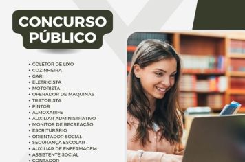 Estão abertas as inscrições para o Concurso Publico 2023 em Flora Rica