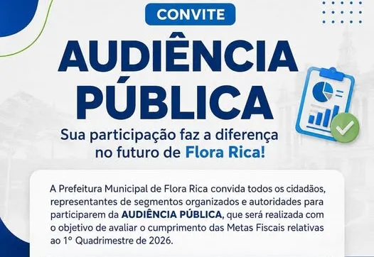   Convite: Audiência Pública de Avaliação das Metas Fiscais