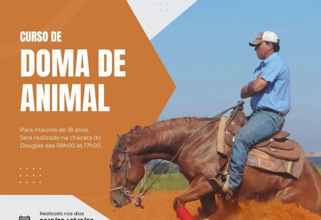 Secretaria do Meio Ambiente anuncia Curso de Doma de Animal em parceria com o SENAR