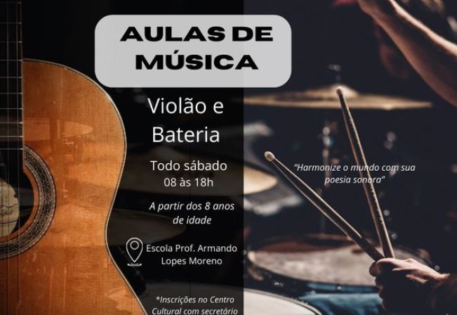 Inscrições Abertas para Aulas de Música aos Sábados