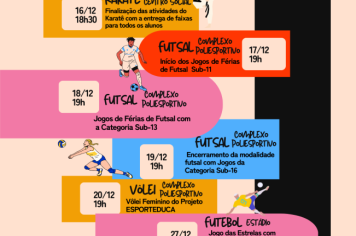 Secretaria de Esporte e Lazer anuncia programação de eventos esportivos de final de ano