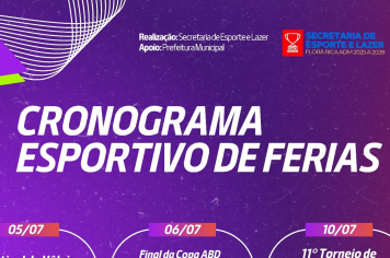 Secretaria de Esporte Lazer lança cronograma esportivo de férias com torneios e festivais
