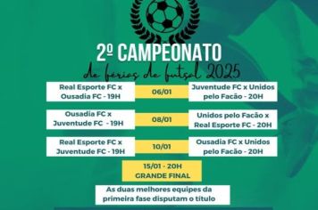 Começa hoje o 2º Campeonato de Férias de Futsal 2025 em Flora Rica