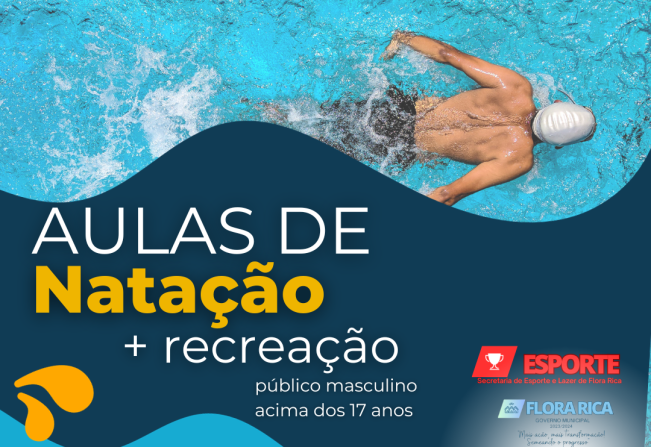 Aulas de natação e recreação serão oferecidas ao público masculino acima dos 17 anos